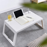 Maxbell Laptop Desk lap Tray Table Folding Laptop Table for Carpet Working White