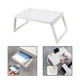 Maxbell Laptop Desk lap Tray Table Folding Laptop Table for Carpet Working White
