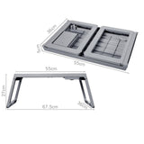 Maxbell Laptop Desk lap Tray Table Folding Laptop Table for Carpet Working Gray