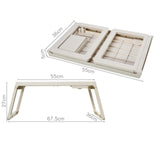 Maxbell Laptop Desk lap Tray Table Folding Laptop Table for Carpet Working beige