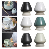 Maxbell Handmade Matcha Whisk Stand Tea Ceremony Teaware for Starter Professional Black and White