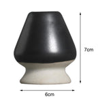 Maxbell Handmade Matcha Whisk Stand Tea Ceremony Teaware for Starter Professional Black and White
