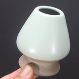 Maxbell Handmade Matcha Whisk Stand Tea Ceremony Teaware for Starter Professional White with Crack