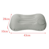 Maxbell Travel Pillow Support Pillow with Adjustable Buckles Inflating for Traveling Gray