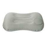 Maxbell Travel Pillow Support Pillow with Adjustable Buckles Inflating for Traveling Gray
