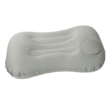 Maxbell Travel Pillow Support Pillow with Adjustable Buckles Inflating for Traveling Gray