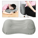 Maxbell Travel Pillow Support Pillow with Adjustable Buckles Inflating for Traveling Gray