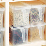 Maxbell clear Storage Boxes with Lid Bins Food Storage for Pantry Shelves