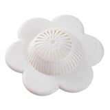 Maxbell Floral Style Shower Drain Covers Simple Drainage for Kitchen Bathroom White