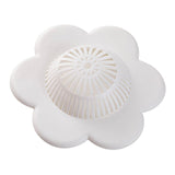 Maxbell Floral Style Shower Drain Covers Simple Drainage for Kitchen Bathroom White