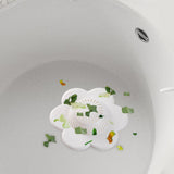 Maxbell Floral Style Shower Drain Covers Simple Drainage for Kitchen Bathroom White