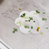 Maxbell Floral Style Shower Drain Covers Simple Drainage for Kitchen Bathroom White