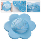 Maxbell Floral Style Shower Drain Covers Simple Drainage for Kitchen Bathroom Blue