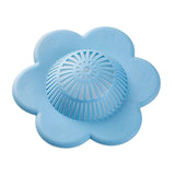 Maxbell Floral Style Shower Drain Covers Simple Drainage for Kitchen Bathroom Blue