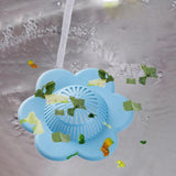 Maxbell Floral Style Shower Drain Covers Simple Drainage for Kitchen Bathroom Blue