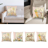 Maxbell 18x18 inch Pillow Covers with Zipper Couch Pillows for Sofa Chair Decoration Happy Easter