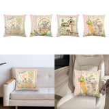 Maxbell 18x18 inch Pillow Covers with Zipper Couch Pillows for Sofa Chair Decoration Happy Easter