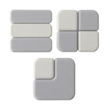 Maxbell 3Pcs Wall Protectors Door Stopper Durable Simple for Chair Back Doorknobs Gray