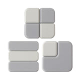 Maxbell 3Pcs Wall Protectors Door Stopper Durable Simple for Chair Back Doorknobs Gray