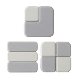 Maxbell 3Pcs Wall Protectors Door Stopper Durable Simple for Chair Back Doorknobs Gray