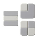 Maxbell 3Pcs Wall Protectors Door Stopper Durable Simple for Chair Back Doorknobs Gray