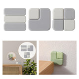 Maxbell 3Pcs Wall Protectors Door Stopper Durable Simple for Chair Back Doorknobs Gray