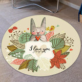 Maxbell Playroom Rug Round Floor Mat Crawling Play Mat Soft for Nursery Bedroom 80cm