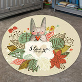 Maxbell Playroom Rug Round Floor Mat Crawling Play Mat Soft for Nursery Bedroom 80cm