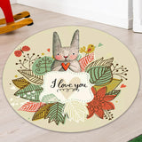 Maxbell Playroom Rug Round Floor Mat Crawling Play Mat Soft for Nursery Bedroom 80cm
