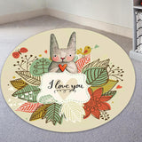 Maxbell Playroom Rug Round Floor Mat Crawling Play Mat Soft for Nursery Bedroom 80cm