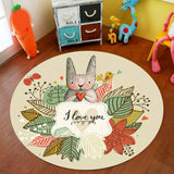 Maxbell Playroom Rug Round Floor Mat Crawling Play Mat Soft for Nursery Bedroom 80cm