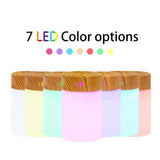 Maxbell Mini Air Humidifier Car with Night light Electric Silent Office Bedroom Light Wood Grain