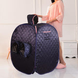 Maxbell Single Personal Sauna Room Tent SPA Sauna Room Tent Folding Full Body Dark Blue