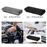 Maxbell 5x Multifunctional Microfiber Cleaning Cloth Washable for Bathroom Car Gray 20cmx30cm