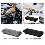 Maxbell 5x Multifunctional Microfiber Cleaning Cloth Washable for Bathroom Car Gray 20cmx30cm