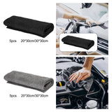 Maxbell 5x Multifunctional Microfiber Cleaning Cloth Washable for Bathroom Car Gray 20cmx30cm