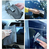 Maxbell 5x Multifunctional Microfiber Cleaning Cloth Washable for Bathroom Car Gray 20cmx30cm