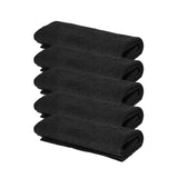 Maxbell 5x Multifunctional Microfiber Cleaning Cloth Washable for Bathroom Car Black 20cmx30cm