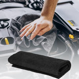 Maxbell 5x Multifunctional Microfiber Cleaning Cloth Washable for Bathroom Car Black 20cmx30cm