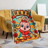 Maxbell 31"x43" Soft Throw Blanket Flannel Blanket for Living Room Home Decoration Style B