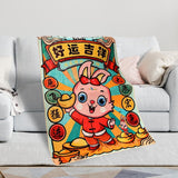 Maxbell 31"x43" Soft Throw Blanket Flannel Blanket for Living Room Home Decoration Style B