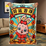 Maxbell 31"x43" Soft Throw Blanket Flannel Blanket for Living Room Home Decoration Style B