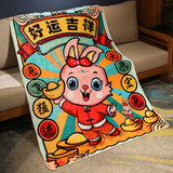 Maxbell 31"x43" Soft Throw Blanket Flannel Blanket for Living Room Home Decoration Style B