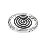 Maxbell Mini Carbon Holder Burner Multipurpose Holder Round for Home Bedroom Argent