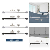 Maxbell Gas Spring Lift Support Struts Universal for Toy Box Wardrobe Cabinet Door wood Argent 80N