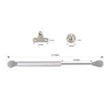 Maxbell Gas Spring Lift Support Struts Universal for Toy Box Wardrobe Cabinet Door Aluminum Argent 80N