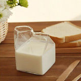 Maxbell Glass Milk Carton Coffee Cups Coffee Container for Juice Milk Birthday Gifts