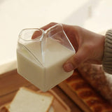 Maxbell Glass Milk Carton Coffee Cups Coffee Container for Juice Milk Birthday Gifts