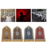 Maxbell Flannel Prayer Rug Floor Carpet for Living Room Travel for Men and Women