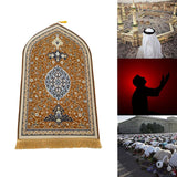 Maxbell Flannel Prayer Rug Floor Carpet for Living Room Travel for Men and Women